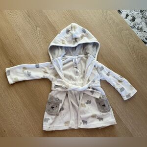 3 PIECE SET-Carters Bear Baby Bath Set-includes bath robe, and two bath towels